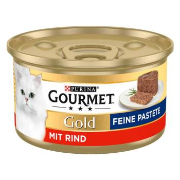 48x85g Gourmet Gold Paté marha nedves macskatáp 36+12 ingyen kép