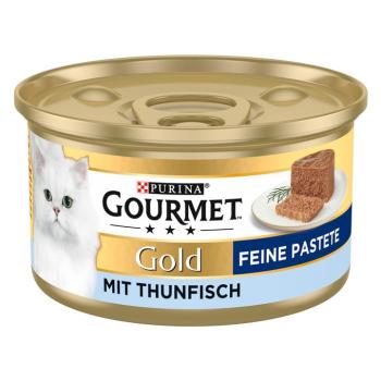 48x85g Gourmet Gold Paté tonhal nedves macskatáp 36+12 ingyen kép