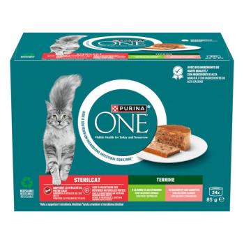 48x85g PURINA ONE SterilCat Terrine nedves macskatáp kép