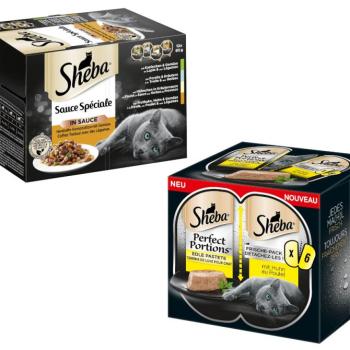 48x85g Sheba tálcás+48x37,5g Perfect Portions csirke nedves macskatáp akciós áron kép