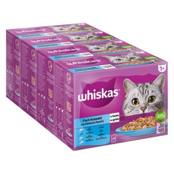 48x85g Whiskas 1+ halválogatás aszpikban nedves macskatáp kép