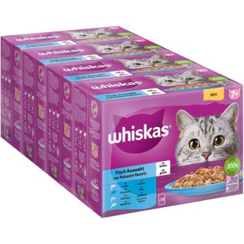 48x85g Whiskas 7+ Senior halválogatás aszpikban nedves macskatáp kép