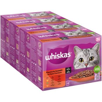 48x85g Whiskas 7+ Senior klasszikus válogatás szószban nedves macskatáp kép