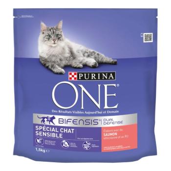 4x1,5kg PURINA ONE Sensitive lazac száraz macskatáp kép