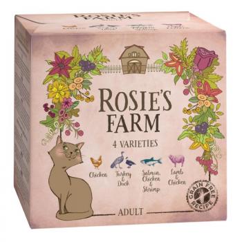 4x100g Rosie's Farm Adult nedves macskatáp próbacsomagban- Vegyes csomag (4 változattal) kép