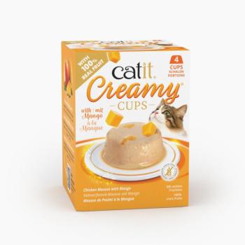 4x25g Catit Creamy Cups Csirkehús mousse mangóval macskasnack kép