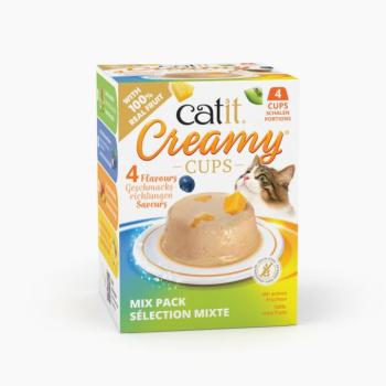 4x25g Catit Creamy Cups macskasnack Mix (4 változattal) kép