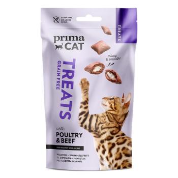 4x40g PrimaCat Crunchy Treats Skin & Coat szárnyas & marha macskasnack kép