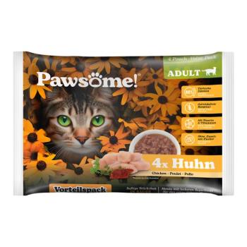 4x85g Pawsome Adult Cat Csirke nedves macskatáp kép