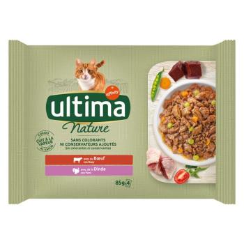 4x85g Ultima Cat Nature Marha & pulyka nedves macskatáp kép