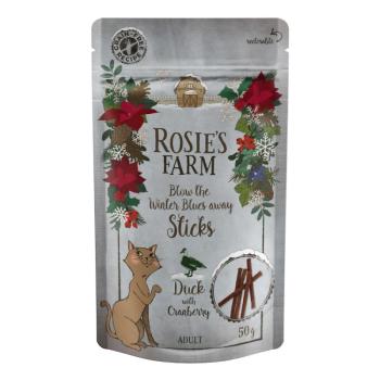 50g Rosie's Farm Snack "Sticks" téli kiadás: kacsa & áfonya macskasnack kép