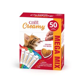 50x10g Catit Creamy Mix (4 változattal) macskasnack kép