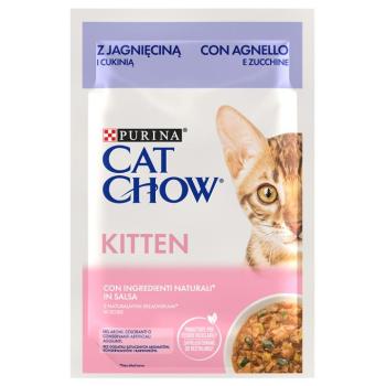 52x85g Cat Chow Kitten bárány & cukkini nedves macskatáp kép