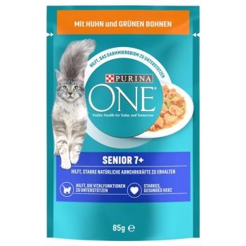 52x85g PURINA ONE Senior 7+ nedves kutyatáp-csirke/zöldbab kép