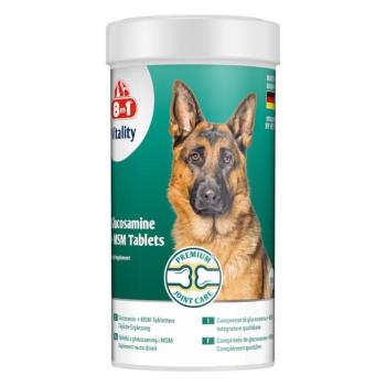 55 tabletta 8in1 Vitality Glükozamin + MSM tabletta - étrend-kiegészítő eledel kutyáknak kép