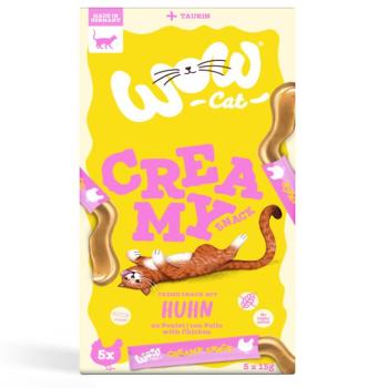 5x15g Wow Cat Creamy Snack macskák számára - Csirke kép