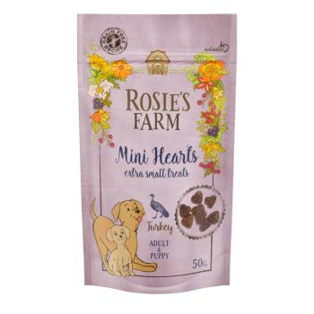 5x50g Food Rosie's Farm Puppy Snacks "Mini Hearts" pulyka kölyökkutyasnack kép