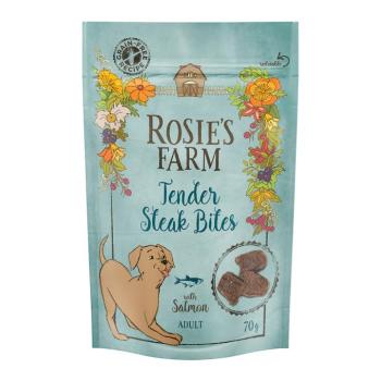 5x70g Rosie's Farm Snacks Adult "Tender Steak Bites" lazac kutyasnack kép