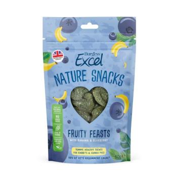 60g Burgess Excel Nature Snacks Fruity Feasts kisállatsnack nyulaknak, tengerimalacoknak kép