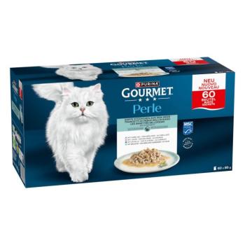 60x85g Gourmet Perle Omlós tengeri falatok szószban nedves macskatáp kép