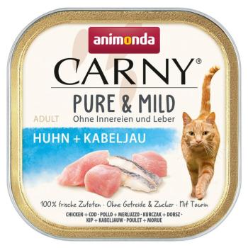 64x100g animonda Carny Adult Pure & Mild Csirke + tőkehal nedves macskatáp kép