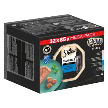 64x85g Sheba variációk tálcás Classics hal pástétomban nedves macskatáp kép