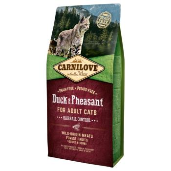 6kg Cat Hairball Control Duck & Pheasant Carnilove szárazeledel macskák számára kép