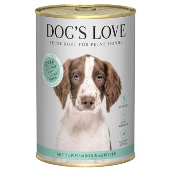 6x 400g Dog's Love Hypoallergen kacsa nedves kutyaeledel kép