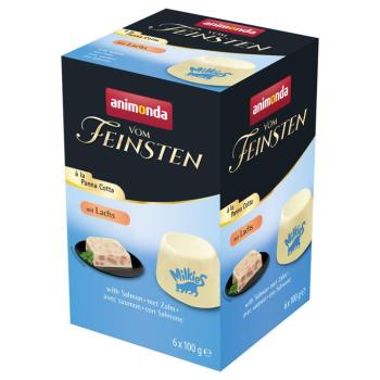 6x100g animonda Vom Feinsten Adult à la Panna Cotta lazac nedves macskatáp kép