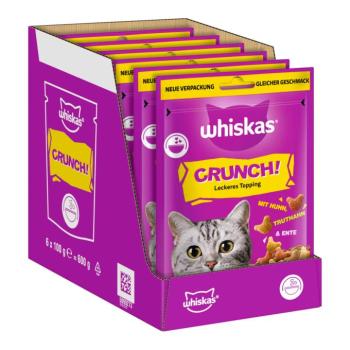 6x100g Whiskas Crunch csirke, pulyka & kacsa étrend-kiegészítő macskáknak kép