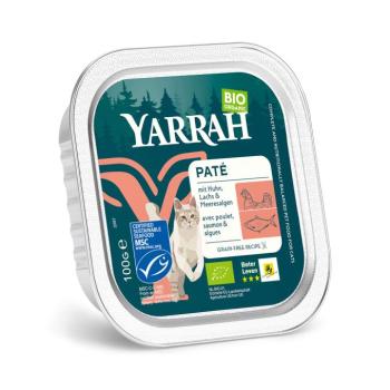 6x100g Yarrah bio paté Lazac & bio tengeri alga nedves macskatáp kép