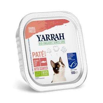 6x100g Yarrah bio paté nedves macskatáp- Lazac & bio tengeri alga kép