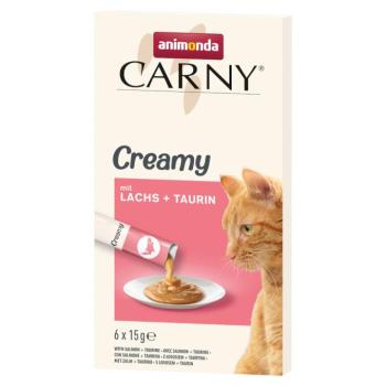 6x15g  animonda Carny Adult Creamy lazac + taurinmacskasnack kép