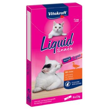 6x15g Vitakraft Cat Liquid snack kacsa & ß-glükán macskáknak kép