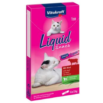 6x15g Vitakraft Cat Liquid snackk marha & inulin macskáknak kép