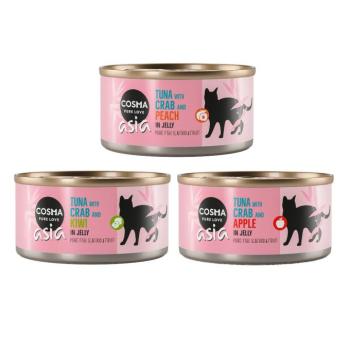 6x170g Cosma Asia Fruits aszpikban nedves macskatáp 2. vegyes csomag kép