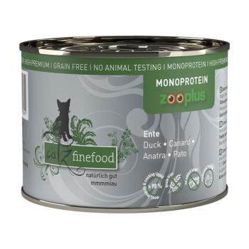 6x200g catz finefood Monoprotein zooplus kacsa nedves macskatáp kép