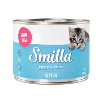 6x200g Kitten Smilla nedves kölyökmacskatáp - Szárnyas & borjú kép