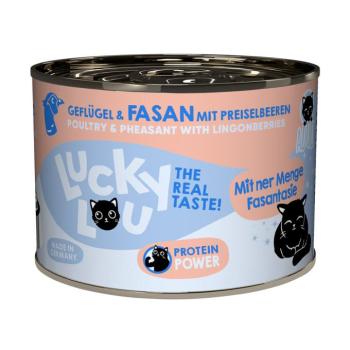 6x200g Lucky Lou Adult Szárnyas & fácán nedves macskatáp kép