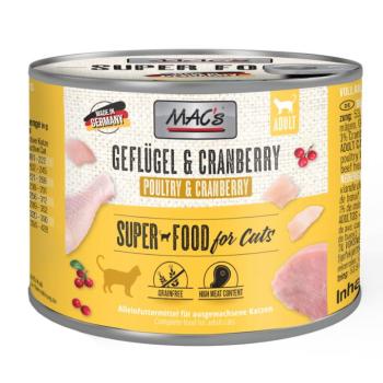 6x200g MAC´s Cat Adult Szárnyas & áfonya nedves macskatáp kép