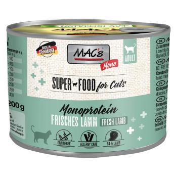 6x200g MAC´s Cat Mono Sensitive bárány nedves macskatáp kép