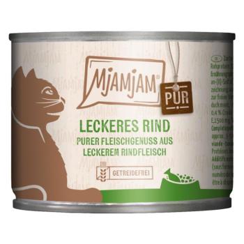 6x200g MjAMjAM pur nedves macskatáp - Ízletes marha pur kép