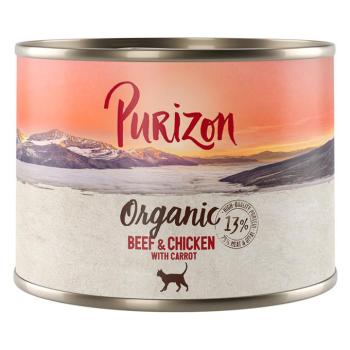 6x200g Purizon Organic Marha, csirke & sárgarépa nedves macskatáp kép
