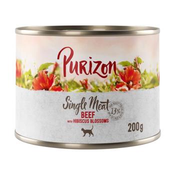 6x200g  Purizon Single Meat Marha & hibiszkuszvirág nedves macskatáp kép