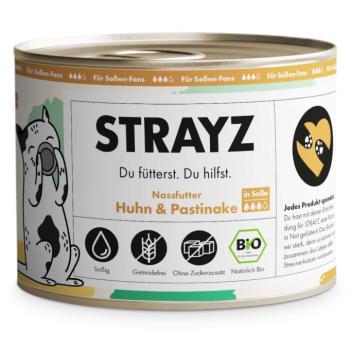 6x200g STRAYZ BIO bo csirke & bio pasztinák szószban nedves macskatáp kép