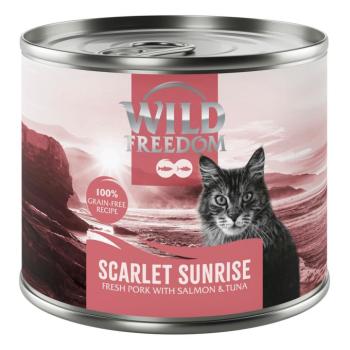 6x200g Wild Freedom Red Meat Scarlet Sunrise - sertés, lazac & tonhal nedves eledel macskáknak kép