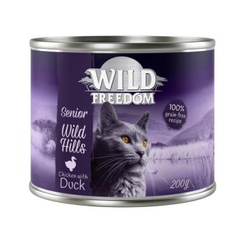 6x200g Wild Freedom Senior Wild Hills kacsa & csirke nedves macskatáp kép