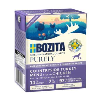 6x370g Bozita Purely Paté Puppy & Junior pulyka nedves kutyaeledel kép