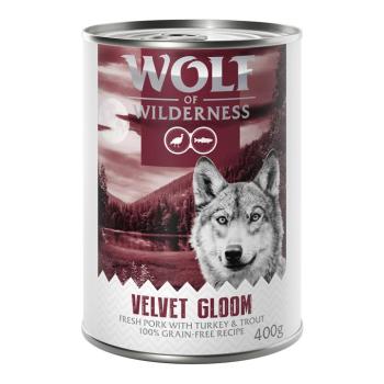 6x400 g Wolf of Wilderness "RED Meat" nedves kutyatáp - Velvet Gloom kép