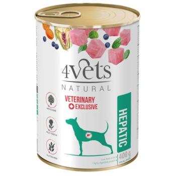 6x400g 4Vets Natural Dog Hepatic nedves kutyaeledel kép